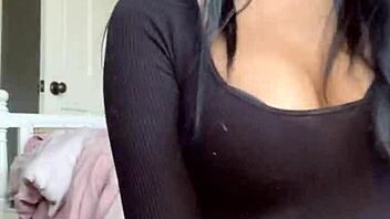 Watch this cute Asian undress and masturbate with dildo for you?