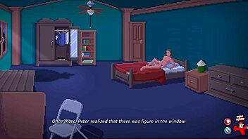 Sexy scenes of bathing and cowgirl riding in a cartoon game