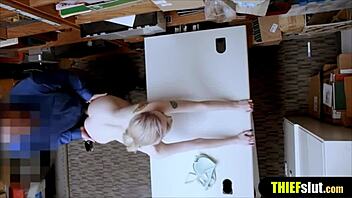 Skinny shoplifter gets punished by mall cop