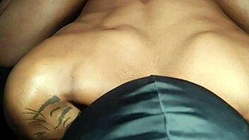 Two black men in steamy bareback action