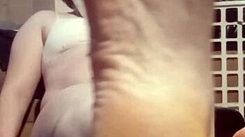 Barefeet in White Underwear Tease