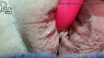 BBW Close-Up Masturbation with Vibrator to Intense Orgasm at Home