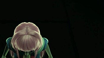 Yuno Gasai from Mirai Nikki rides in cowgirl position while bound and restrained.