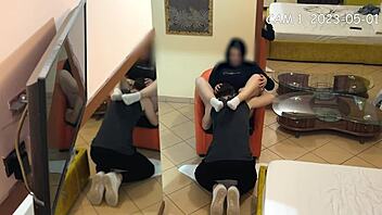 Caught on cam: university boy licking hot brunette's wet pussy – is she a whore?