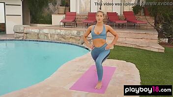 Hot All Natural Blondie Jillisa Lynn Doing Her Daily Workout Outdoor