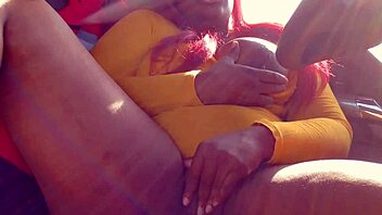 Ebony MILF Nikki Lately gets naughty in a truck