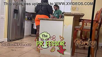 Big black cock and ebony beauty in a steamy BTS video