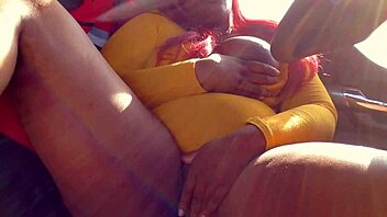 Ebony MILF Nikki Lately gets naughty in a truck