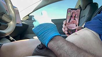 Beautiful Cute Girl Receives Passionate Cumshot In The Car During Online Encounter.