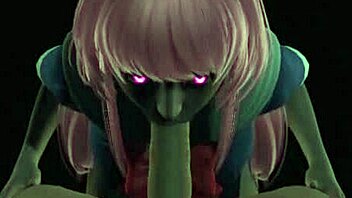 Yuno Gasai from Mirai Nikki rides in cowgirl position while bound and restrained.