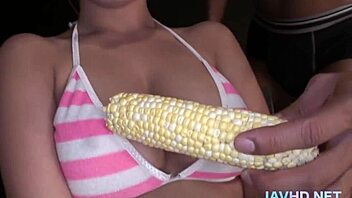 In volume 93, japanese amateurs hold boobs in hands