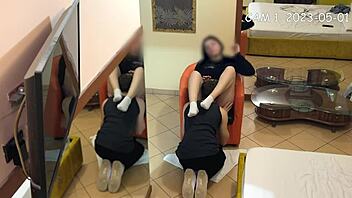 Caught on cam: university boy licking hot brunette's wet pussy – is she a whore?