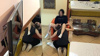 Caught on cam: university boy licking hot brunette's wet pussy – is she a whore?