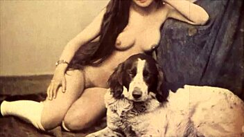 Vintage erotica with natural tits and beasts