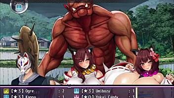 Facing an ogre and then encountering the attractive character in busty youkai busters episode 3