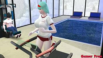 Cuckold husband watches as his wife gets trained by Master Roshi in Dragon Ball porn