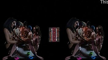 Oil-drenched lesbian orgy with happy ending massage