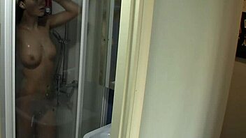 my girlfriend enjoys a relaxing bath in the bathroom