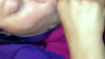 Sloppy blowjob and face fucking with aunt