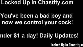 Experience the ultimate in chastity and teasing with this POV video