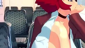 Big-titted Maxine gets naughty on the train