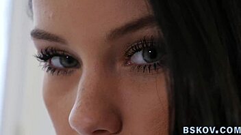 Gorgeous Brunette Babe Feels Monster Cock Desire