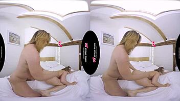 have you seen this shemale screwing a petite teen girl in vr, bent over doggystyle bareback?