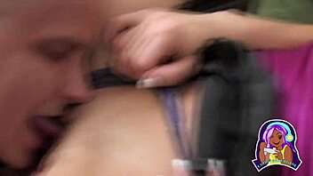 Watch Alyssa Reece's natural boobs bounce as she gets her tight pussy pounded