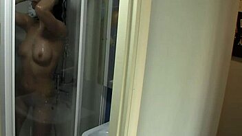 my girlfriend enjoys a relaxing bath in the bathroom