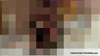 Experience the ultimate pleasure of cum eating and masturbation with me