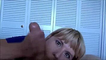 I'm sick, so my horny stepmom helps me with her big tits?