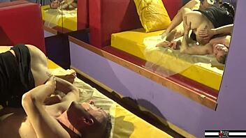 beautiful milf fucked and cumshot from two cocks inside her ass