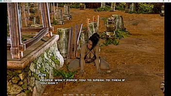 Freaky orc patient goes wild in outdoor flashing scene