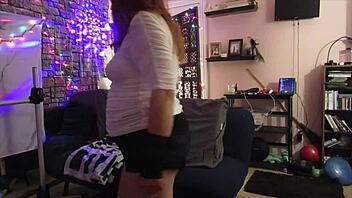 Steffi's hotwife pussy dance in boots.