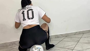 Easy to seduce stepson with football suit and game lesson