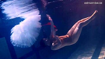 Russian teen with big boobs and ass in pool