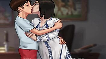 Passionate kissing in strange situations - Summertime Saga E4 V23