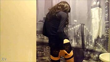 Lady Dressed In Black Crossdressing