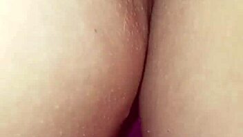 During a closeup massage, her panties teased from a rear view angle