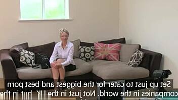 cocksucking blonde fingered hard at wild casting session