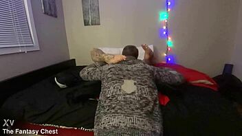 MILF gets her feet worshiped in socks and licked by foot fetish slave