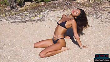 Tiny Mexican Teen Hottie Carolina Reyes Gets Fully Naked on the Beach