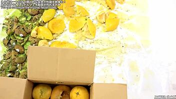 food crush fetish video with some tasty crushing action