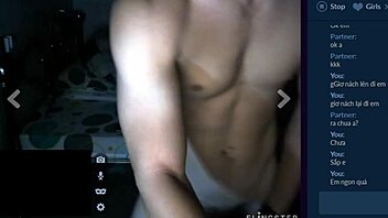 Vietnamese gay boy's hairy body chat and sex show