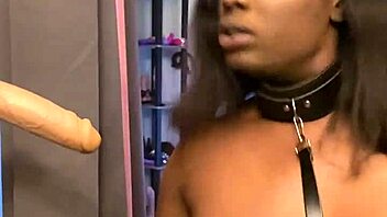 Lexo butterfly gives a wall-mounted cock a passionate deepthroat