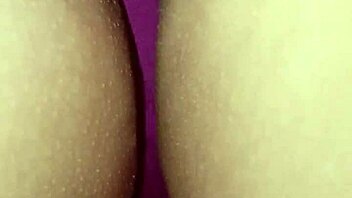 During a closeup massage, her panties teased from a rear view angle