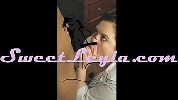 Extreme facial in the shower scene