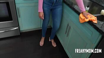 Busty housewife gets intimate with me in her solo session