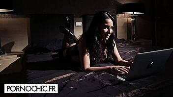 anissa kate, perfect busty sexy wife bent over masturbating with toys cumshot brunette lingerie european tits?