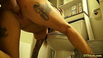 Busty blonde gets tattooed pawg in doggystyle by well-endowed BC